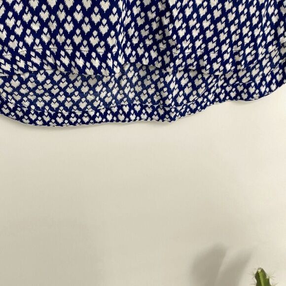 Beach lunch lounge Cover-Up Slip Dress Embroidered V-Neck Tassel  Blue White Mul - Picture 6 of 13